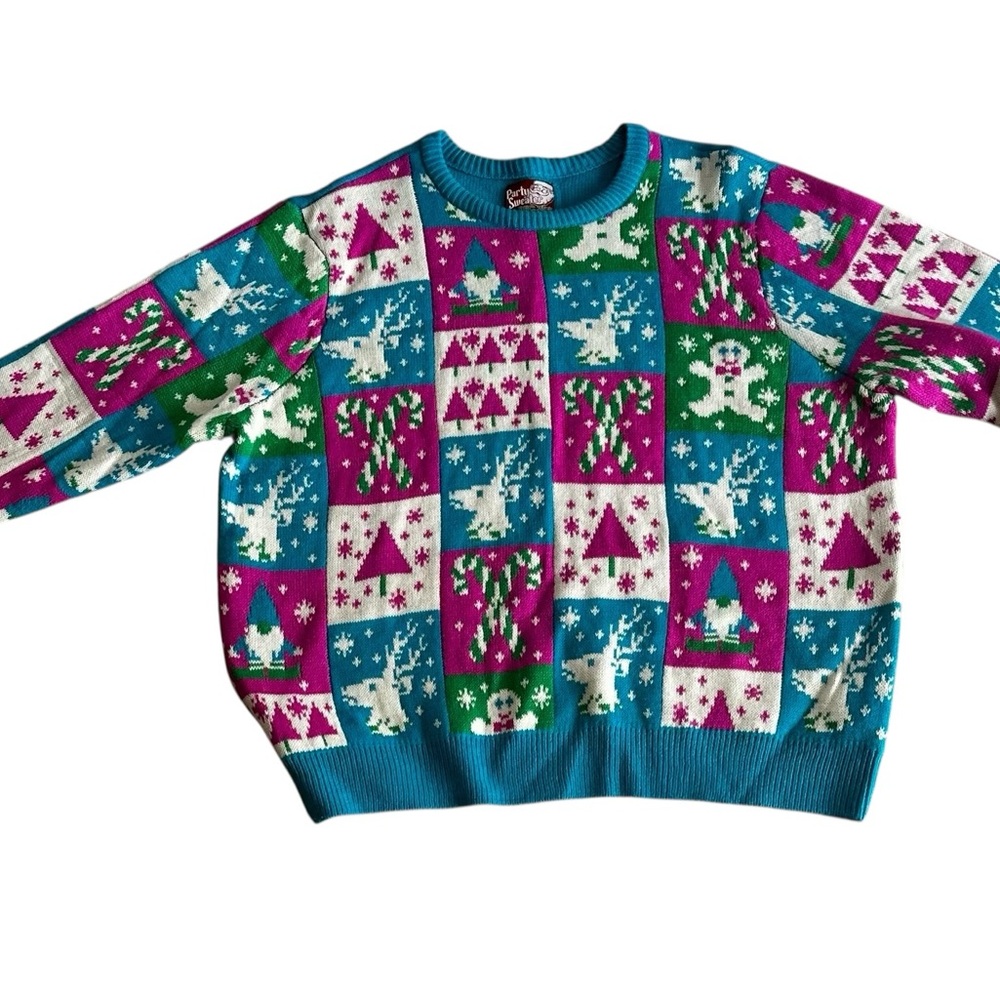 Party Sweater Ugly Christmas Festive Design SZ 2XL - Picture 3 of 14